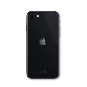 Smartphone IPhone SE 2020, vue complémentaire - dos sur fond blanc