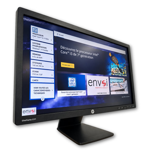 Écran HP EliteDisplay E231 – vue complémentaire 3