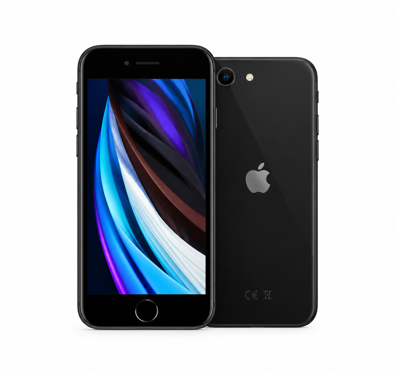 Smartphone IPhone SE 2020, vue principale sur fond blanc