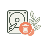Pictogramme d’effacement des données des appareils